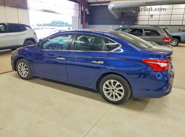 3N1AB7AP4KY279242 2019 NISSAN SENTRA Синий Задняя левая четверть