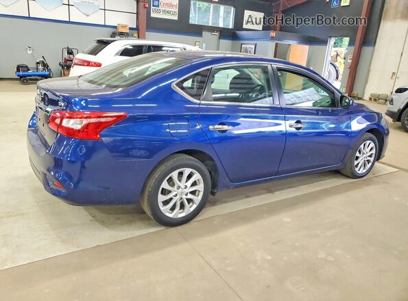 3N1AB7AP4KY279242 2019 NISSAN SENTRA Синий Задняя правая четверть