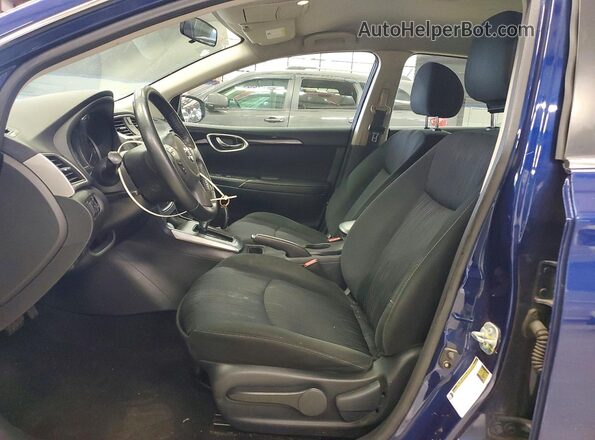 3N1AB7AP4KY279242 2019 NISSAN SENTRA Синий Вид салона спереди