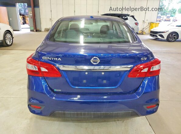 3N1AB7AP4KY279242 2019 NISSAN SENTRA Синий Вид сзади