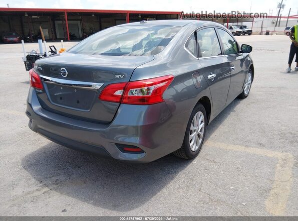 3N1AB7AP4KY280567 2019 NISSAN SENTRA Gray Trasero derecho
