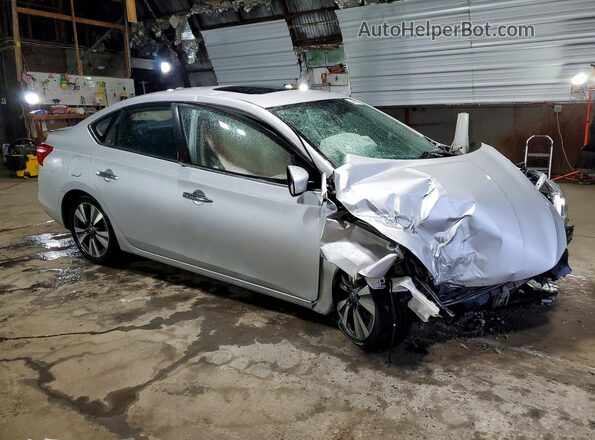 3N1AB7AP4KY290144 2019 NISSAN SENTRA Silver Przód prawy