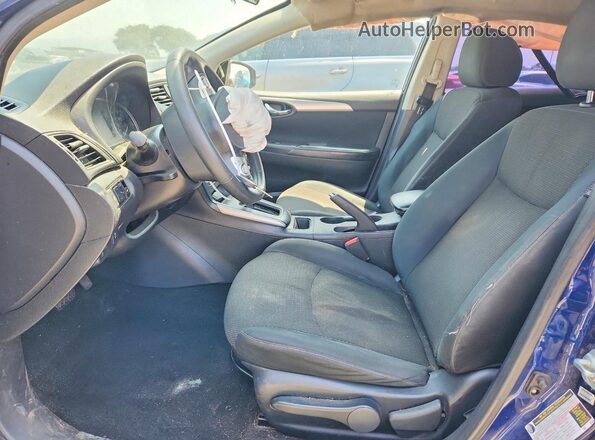 3N1AB7AP4KY306178 2019 NISSAN SENTRA Синий Вид салона спереди