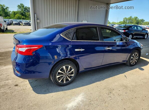 3N1AB7AP4KY316712 2019 NISSAN SENTRA Blue Trasero derecho