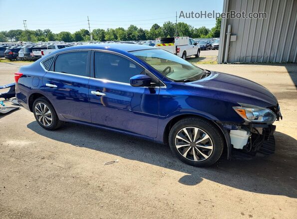 3N1AB7AP4KY316712 2019 NISSAN SENTRA Blue Delantero derecho