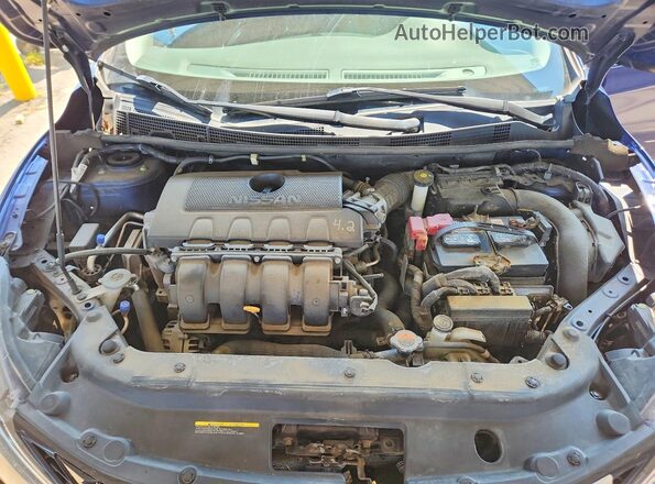 3N1AB7AP4KY316712 2019 NISSAN SENTRA Blue Vista interior trasera