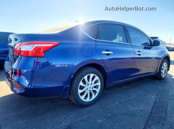 3N1AB7AP4KY331193 2019 NISSAN SENTRA Синий Задняя правая четверть