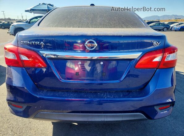 3N1AB7AP4KY331193 2019 NISSAN SENTRA Синий Вид сзади