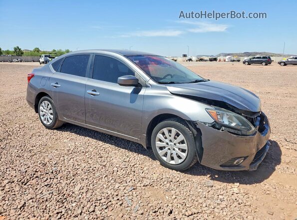 3N1AB7AP4KY348690 2019 NISSAN SENTRA Gray Przód prawy