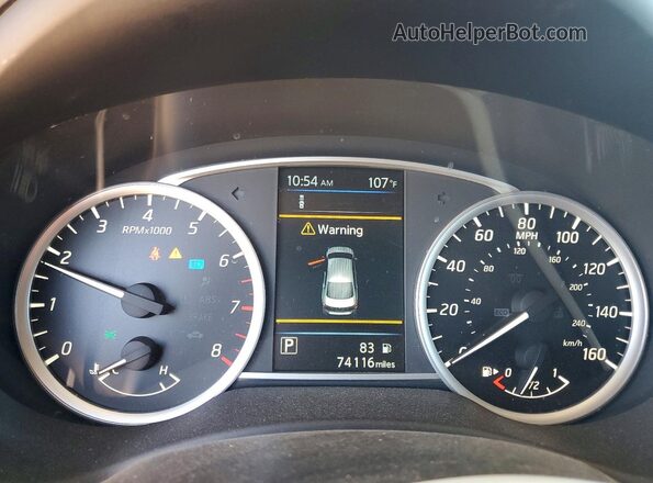 3N1AB7AP4KY348690 2019 NISSAN SENTRA Gray Widok zestawu wskaźników