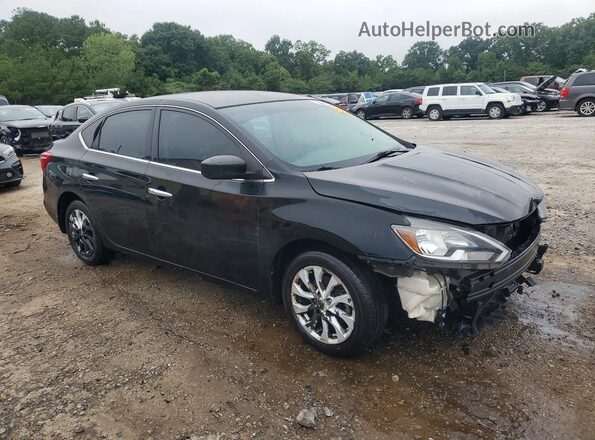 3N1AB7AP4KY379339 2019 NISSAN SENTRA Black Front right