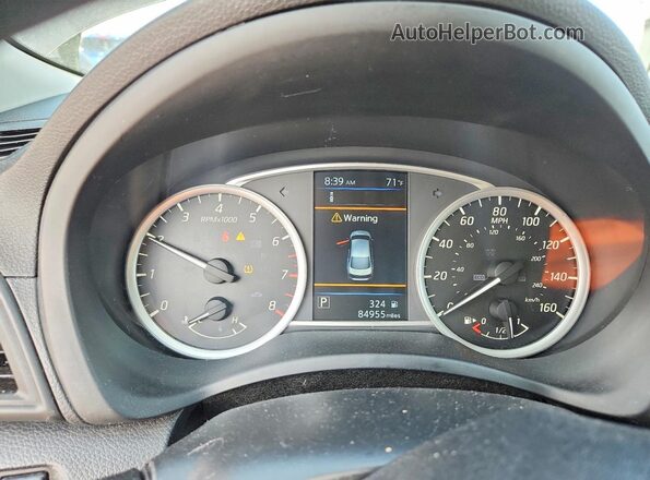 3N1AB7AP4KY380829 2019 NISSAN SENTRA Черный Вид щитка приборов