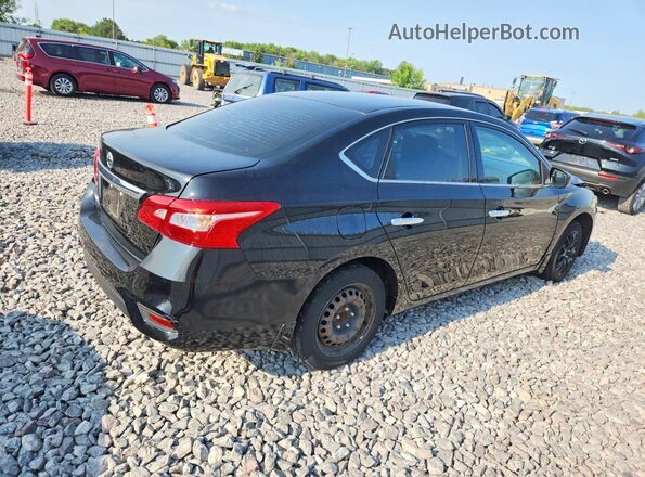 3N1AB7AP4KY380829 2019 NISSAN SENTRA Черный Задняя правая четверть