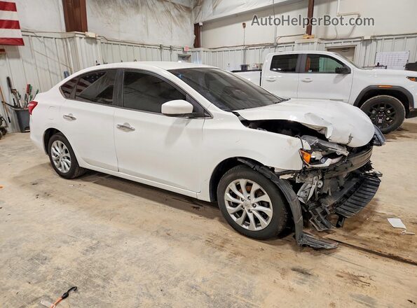3N1AB7AP4KY413490 2019 NISSAN SENTRA White Delantero derecho