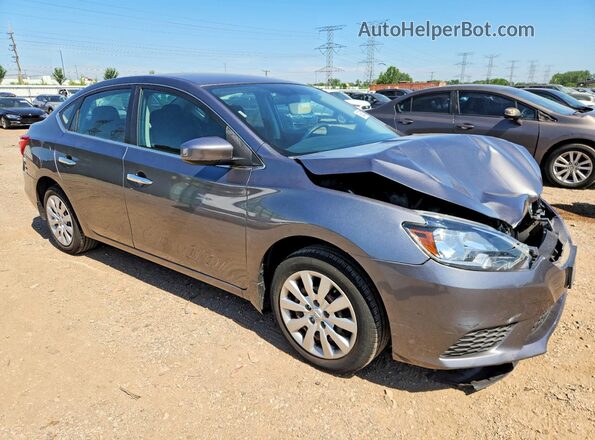 3N1AB7AP4KY422559 2019 NISSAN SENTRA Charcoal Front right