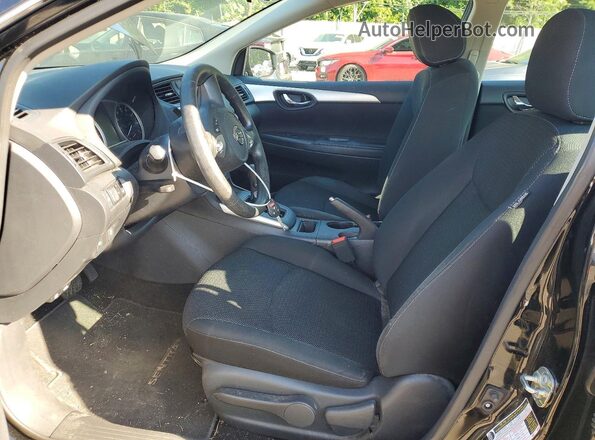 3N1AB7AP4KY437031 2019 NISSAN SENTRA Черный Вид салона спереди