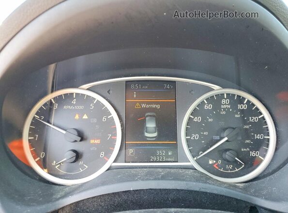 3N1AB7AP4KY437031 2019 NISSAN SENTRA Черный Вид щитка приборов