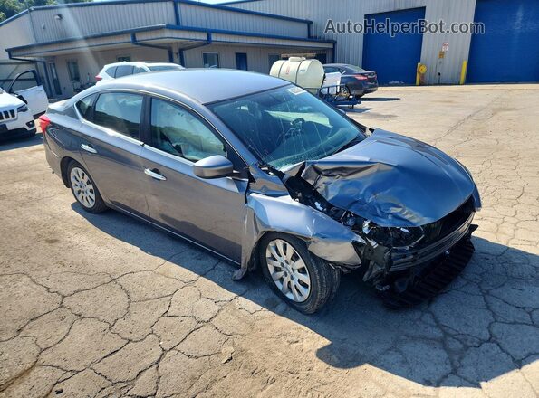 3N1AB7AP4KY449969 2019 NISSAN SENTRA Silver Front right