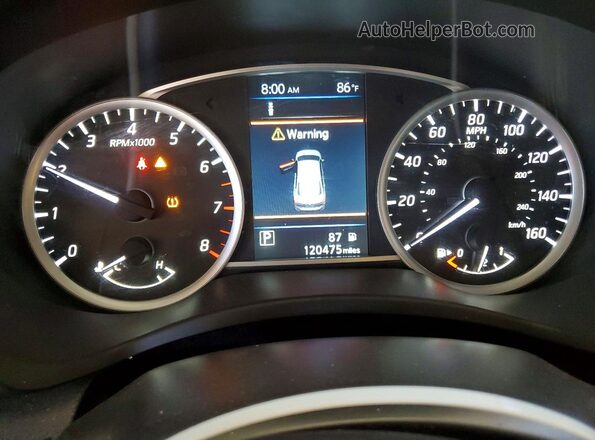 3N1AB7AP4KY453116 2019 NISSAN SENTRA Silver Widok zestawu wskaźników