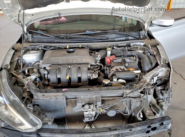 3N1AB7AP4KY453116 2019 NISSAN SENTRA Silver Widok wnętrza z tyłu