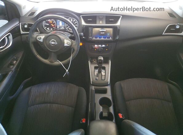 3N1AB7AP4KY453116 2019 NISSAN SENTRA Silver Widok deski rozdzielczej