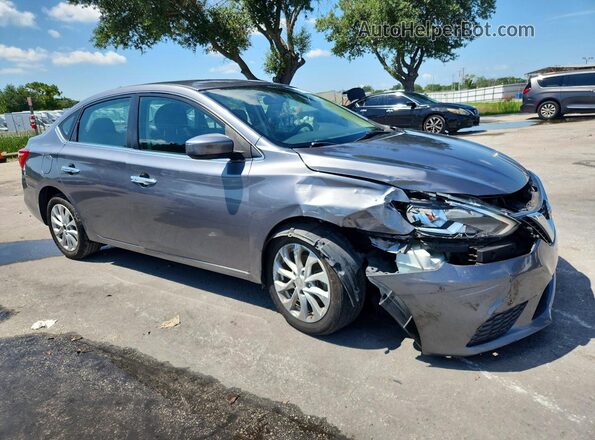 3N1AB7AP4KY457067 2019 NISSAN SENTRA Silver Front right