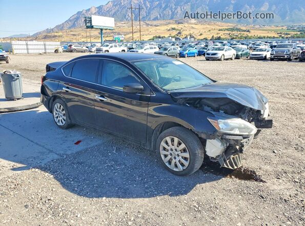 3N1AB7AP5GL637596 2016 NISSAN SENTRA Black Вид салону спереду