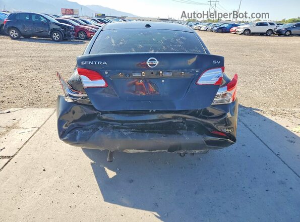 3N1AB7AP5GL637596 2016 NISSAN SENTRA Black Вид задньої частини салону