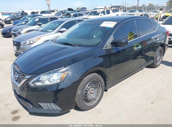 3N1AB7AP5GL672316 2016 NISSAN SENTRA Black წინა მარცხენა ხედი სამი მეოთხედიდან