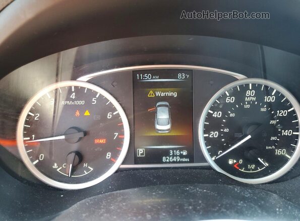 3N1AB7AP5GL683820 2016 NISSAN SENTRA Red Instrument cluster view