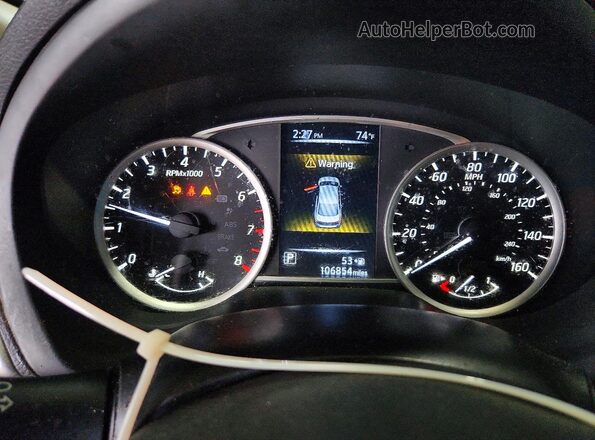 3N1AB7AP5GY240120 2016 NISSAN SENTRA Серебряный Вид щитка приборов