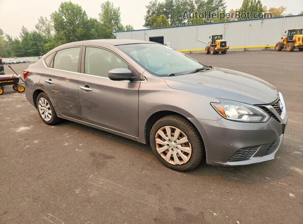 3N1AB7AP5HL696987 2017 NISSAN SENTRA Серый Передняя правая четверть