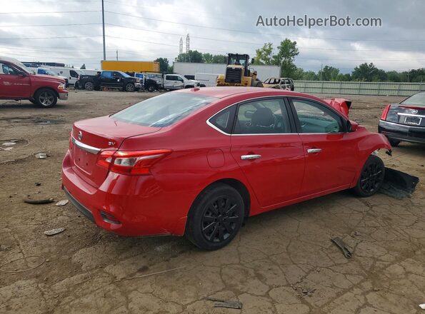 3N1AB7AP5HL717417 2017 NISSAN SENTRA Красный Задняя правая четверть