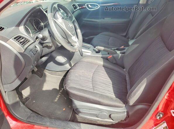 3N1AB7AP5HL717417 2017 NISSAN SENTRA Красный Вид салона спереди