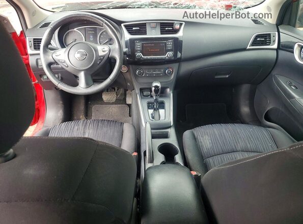 3N1AB7AP5HL717417 2017 NISSAN SENTRA Красный Вид панели приборов