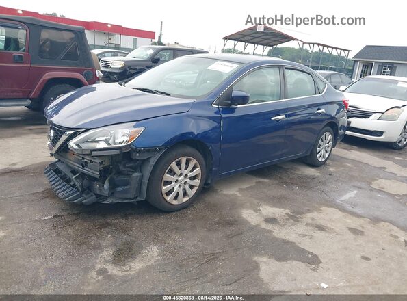 3N1AB7AP5HY214392 2017 NISSAN SENTRA Blue Przód lewy