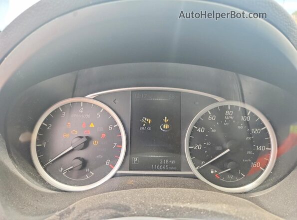 3N1AB7AP5HY392609 2017 NISSAN SENTRA White Instrument cluster view