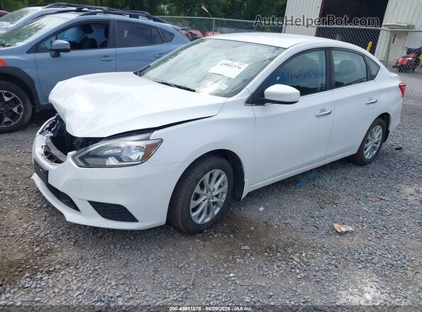 3N1AB7AP5JY216195 2018 NISSAN SENTRA White წინა მარცხენა ხედი სამი მეოთხედიდან