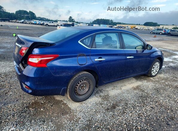 3N1AB7AP5JY220389 2018 NISSAN SENTRA Blue Задня права чверть