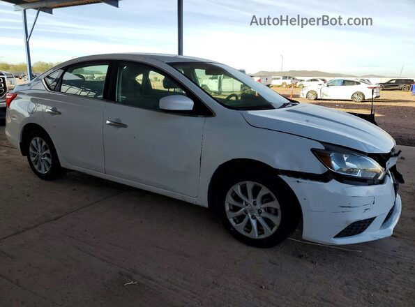 3N1AB7AP5JY342735 2018 NISSAN SENTRA Белый Передняя правая четверть