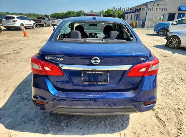 3N1AB7AP5JY344971 2018 NISSAN SENTRA Blue უკანა ხედი