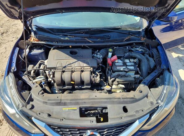 3N1AB7AP5JY344971 2018 NISSAN SENTRA Blue უკანა სალონის ხედი
