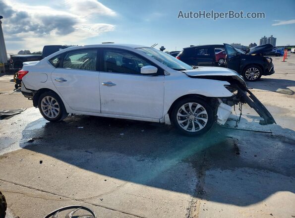 3N1AB7AP5KL602694 2019 NISSAN SENTRA Белый Передняя правая четверть