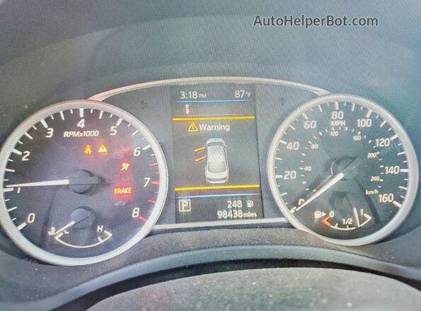 3N1AB7AP5KL614022 2019 NISSAN SENTRA Gray ხელსაწყოთა პანელის ხედი