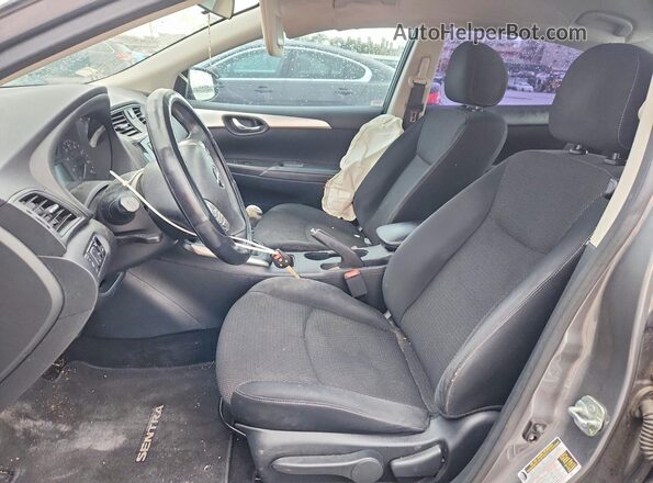 3N1AB7AP5KY205120 2019 NISSAN SENTRA Серый Вид салона спереди