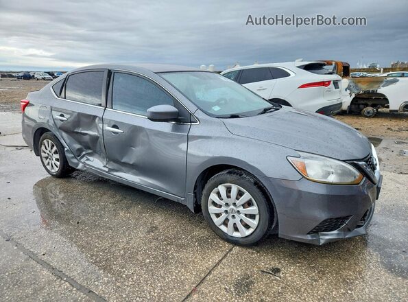3N1AB7AP5KY205120 2019 NISSAN SENTRA Серый Передняя правая четверть