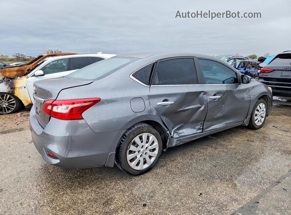 3N1AB7AP5KY205120 2019 NISSAN SENTRA Серый Задняя правая четверть