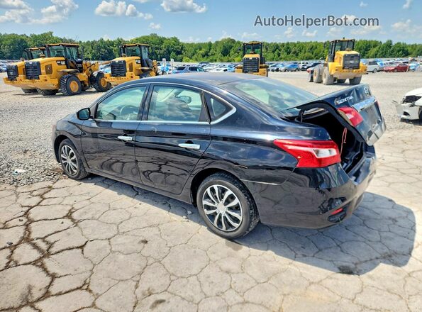 3N1AB7AP5KY207854 2019 NISSAN SENTRA Black Trasero izquierdo