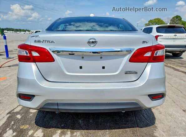 3N1AB7AP5KY217395 2019 NISSAN SENTRA Silver უკანა ხედი