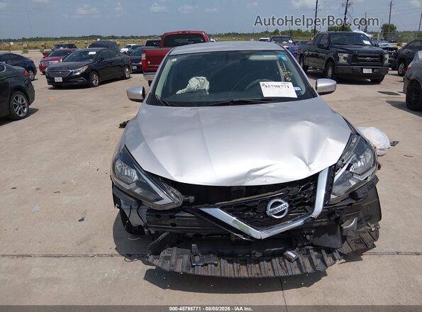 3N1AB7AP5KY221852 2019 NISSAN SENTRA Silver Вид щитка приладів